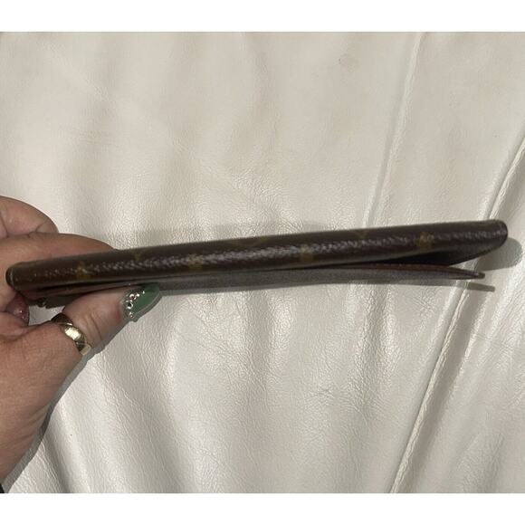 Authentic LOUIS VUITTON Brown Monogram Porte Tresor Sarah Flap Vintage Wallet - Picture 8 of 9